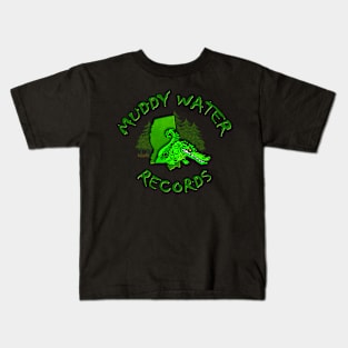 Muddy Water records green logo Kids T-Shirt